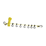 Maxbell Outdoor Clothes Line Nylon with Hooks Clothesline for Camping Indoor Balcony Yelow Reflective