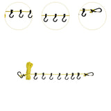 Maxbell Outdoor Clothes Line Nylon with Hooks Clothesline for Camping Indoor Balcony Yelow Reflective
