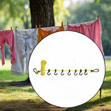 Maxbell Outdoor Clothes Line Nylon with Hooks Clothesline for Camping Indoor Balcony Yelow Reflective