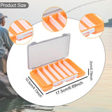 Maxbell Double Sided Fishing Tackle Box Baits Box for Amateur Angler Saltwater Orange