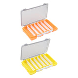 Maxbell Double Sided Fishing Tackle Box Baits Box for Amateur Angler Saltwater Orange