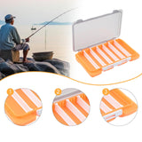 Maxbell Double Sided Fishing Tackle Box Baits Box for Amateur Angler Saltwater Orange