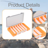 Maxbell Double Sided Fishing Tackle Box Baits Box for Amateur Angler Saltwater Orange