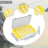 Maxbell Double Sided Fishing Tackle Box Baits Box for Amateur Angler Saltwater Yellow