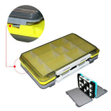 Maxbell Double Sided Fishing Tackle Box Baits Box for Amateur Angler Saltwater Yellow