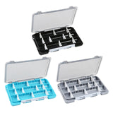 Maxbell Fly Baits Box Double Sided Fishing Tackle Box for Saltwater Traveling Outdoor Black