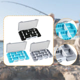 Maxbell Fly Baits Box Double Sided Fishing Tackle Box for Saltwater Traveling Outdoor Black