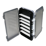 Maxbell Fly Baits Box Double Sided Fishing Tackle Box for Saltwater Traveling Outdoor Black