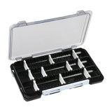 Maxbell Fly Baits Box Double Sided Fishing Tackle Box for Saltwater Traveling Outdoor Black