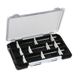 Maxbell Fly Baits Box Double Sided Fishing Tackle Box for Saltwater Traveling Outdoor Black