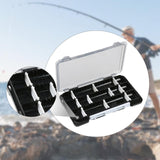 Maxbell Fly Baits Box Double Sided Fishing Tackle Box for Saltwater Traveling Outdoor Black