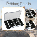 Maxbell Fly Baits Box Double Sided Fishing Tackle Box for Saltwater Traveling Outdoor Black
