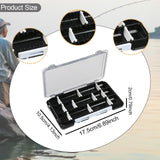 Maxbell Fly Baits Box Double Sided Fishing Tackle Box for Saltwater Traveling Outdoor Black