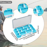 Maxbell Fly Baits Box Double Sided Fishing Tackle Box for Saltwater Traveling Outdoor Blue
