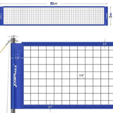 Maxbell Portable Volleyball Net Set with Carry Bag for Outdoor Activities Beach Lawn