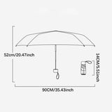 Maxbell Small Folding Umbrella Fashion 6 Ribs Rain Umbrella for Hiking Outdoor Beach blue