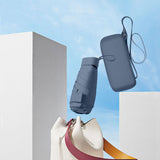 Maxbell Small Folding Umbrella Fashion 6 Ribs Rain Umbrella for Hiking Outdoor Beach blue