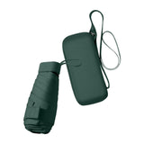 Maxbell Small Folding Umbrella Fashion 6 Ribs Rain Umbrella for Hiking Outdoor Beach green