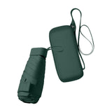 Maxbell Small Folding Umbrella Fashion 6 Ribs Rain Umbrella for Hiking Outdoor Beach green
