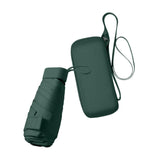 Maxbell Small Folding Umbrella Fashion 6 Ribs Rain Umbrella for Hiking Outdoor Beach green