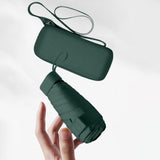Maxbell Small Folding Umbrella Fashion 6 Ribs Rain Umbrella for Hiking Outdoor Beach green