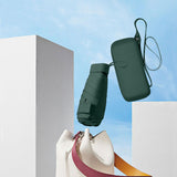 Maxbell Small Folding Umbrella Fashion 6 Ribs Rain Umbrella for Hiking Outdoor Beach green