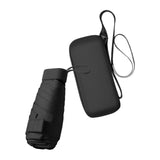 Maxbell Small Folding Umbrella Fashion 6 Ribs Rain Umbrella for Hiking Outdoor Beach black