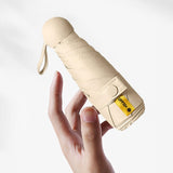 Maxbell Folding Umbrella Water Resistant Small Umbrella for Beach Outdoor Activities Beige