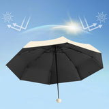 Maxbell Folding Umbrella Water Resistant Small Umbrella for Beach Outdoor Activities Beige