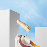 Maxbell Folding Umbrella Water Resistant Small Umbrella for Beach Outdoor Activities Beige