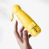 Maxbell Folding Umbrella Water Resistant Small Umbrella for Beach Outdoor Activities Yellow
