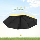 Maxbell Folding Umbrella Water Resistant Small Umbrella for Beach Outdoor Activities Yellow