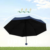 Maxbell Folding Umbrella Water Resistant Small Umbrella for Beach Outdoor Activities Blue