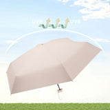 Maxbell Folding Umbrella with Case Travel Sunshade Umbrella for Outdoor Hiking Beach white