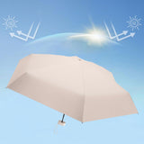 Maxbell Folding Umbrella with Case Travel Sunshade Umbrella for Outdoor Hiking Beach white