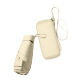 Maxbell Folding Umbrella with Case Travel Sunshade Umbrella for Outdoor Hiking Beach yellow