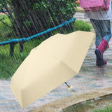 Maxbell Folding Umbrella with Case Travel Sunshade Umbrella for Outdoor Hiking Beach yellow