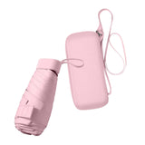 Maxbell Folding Umbrella with Case Travel Sunshade Umbrella for Outdoor Hiking Beach pink