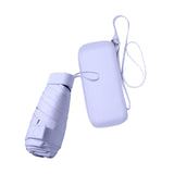 Maxbell Folding Umbrella with Case Travel Sunshade Umbrella for Outdoor Hiking Beach violet
