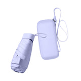 Maxbell Folding Umbrella with Case Travel Sunshade Umbrella for Outdoor Hiking Beach violet