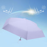 Maxbell Folding Umbrella with Case Travel Sunshade Umbrella for Outdoor Hiking Beach violet