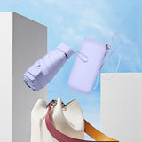 Maxbell Folding Umbrella with Case Travel Sunshade Umbrella for Outdoor Hiking Beach violet