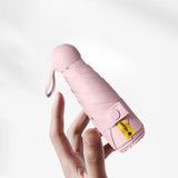 Maxbell Folding Umbrella Strong Frame Waterproof Sun Umbrella for Outdoor Trip Beach Pink