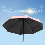 Maxbell Folding Umbrella Strong Frame Waterproof Sun Umbrella for Outdoor Trip Beach Pink