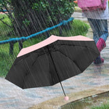 Maxbell Folding Umbrella Strong Frame Waterproof Sun Umbrella for Outdoor Trip Beach Pink
