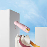 Maxbell Folding Umbrella Strong Frame Waterproof Sun Umbrella for Outdoor Trip Beach Pink