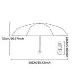 Maxbell Folding Umbrella Strong Frame Waterproof Sun Umbrella for Outdoor Trip Beach Blue