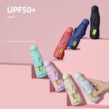 Maxbell Folding Umbrella Strong Frame Waterproof Sun Umbrella for Outdoor Trip Beach Blue