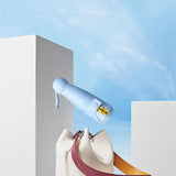 Maxbell Folding Umbrella Strong Frame Waterproof Sun Umbrella for Outdoor Trip Beach Blue