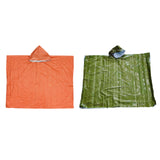 Maxbell Emergency Rain Poncho Waterproof Jacket for Riding Outdoor Activities Hiking Orange